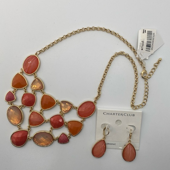 Charter Club statement necklace and earrings - Picture 1 of 7